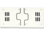Tile 2 x 4 with Black Lines, Vents and 8 Rivets Pattern (Sticker) - Set 70709