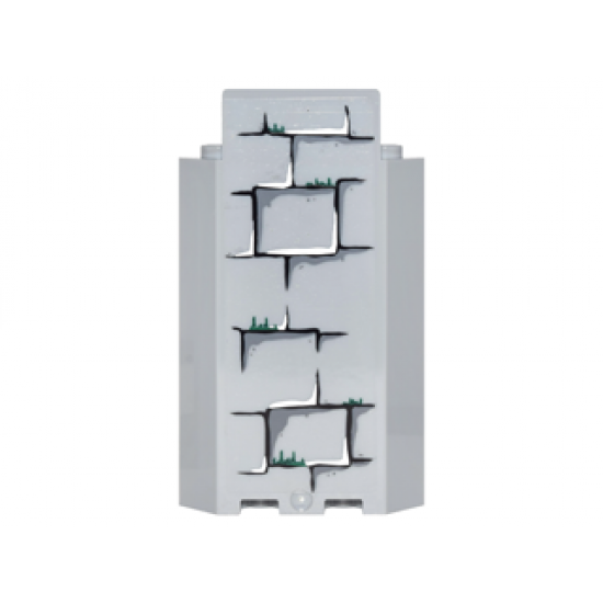 Panel 3 x 3 x 6 Corner Wall without Bottom Indentations with Bricks with Dark Green Moss Pattern 2 (Sticker) - Set 4738