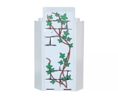 Panel 3 x 3 x 6 Corner Wall without Bottom Indentations with Bricks Pattern and Ivy Trunks with 21 Leaves Pattern (Sticker) - Set 7946