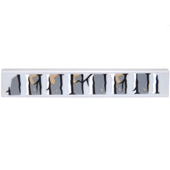 Tile 1 x 6 with Bricks and Cracks Pattern Type 1 (Sticker) - Set 9473