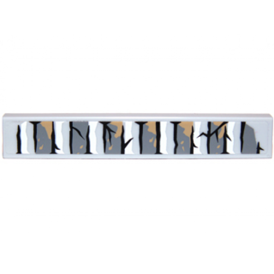 Tile 1 x 6 with Bricks and Cracks Pattern Type 2 (Sticker) - Set 9473