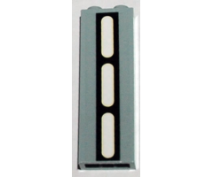 Brick 1 x 2 x 5 with SW Death Star Wall Light Single Column Pattern (Sticker) - Set 10188