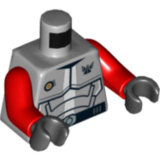 Torso Galaxy Squad Armor with Number 30 on Back Pattern / Red Arms / Black Hands