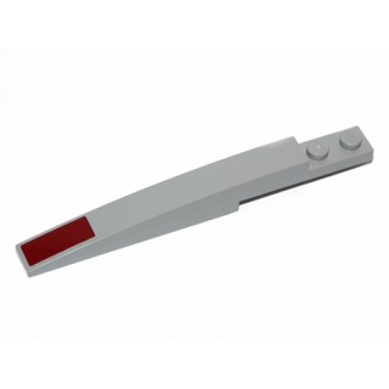Slope, Curved 10 x 1 with Dark Red Rectangle Pattern on Front (Sticker) - Set 75012