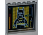Panel 1 x 6 x 5 with 'READY' and Batman on Screen Pattern on Inside (Sticker) - Set 6860