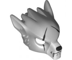 Minifigure, Headgear Mask Wolf with Fangs, Scars and White Ears Pattern