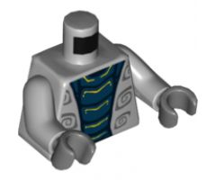 Torso Ninjago Wrap with Dark Blue Snake Pattern / Light Bluish Gray Arms / Dark Bluish Gray Hands