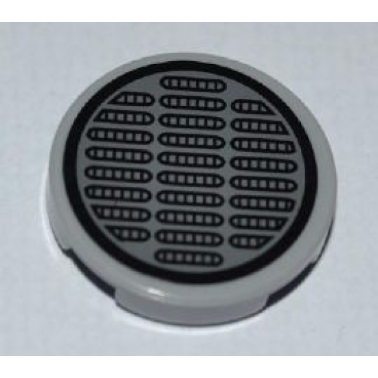 Tile, Round 2 x 2 with Oval Vents Pattern (Sticker) - Sets 8707 / 8708