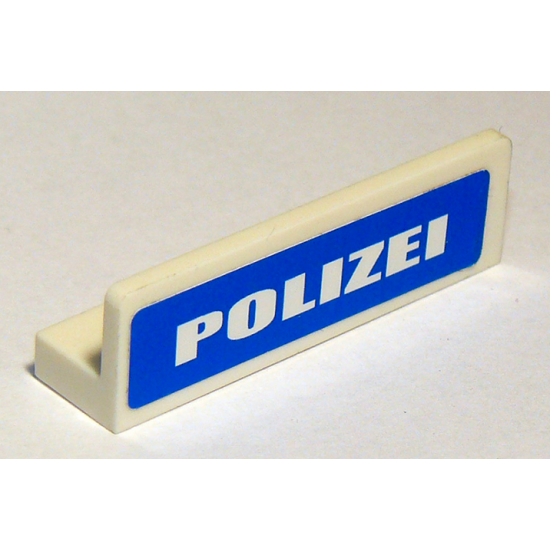 Panel 1 x 4 x 1 with White 'POLIZEI' on Blue Background Pattern (Sticker) - Set 7236-2