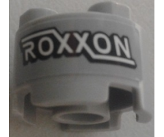Brick, Round 2 x 2 with Axle Hole with 'ROXXON' Pattern (Sticker) - Set 76067