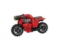 Minifig scale motorcycle