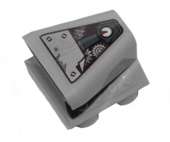 Vehicle Air Scoop Engine Top 2 x 2 with Gears, Metal Plate and Gauge Pattern (Sticker) - Set 70419