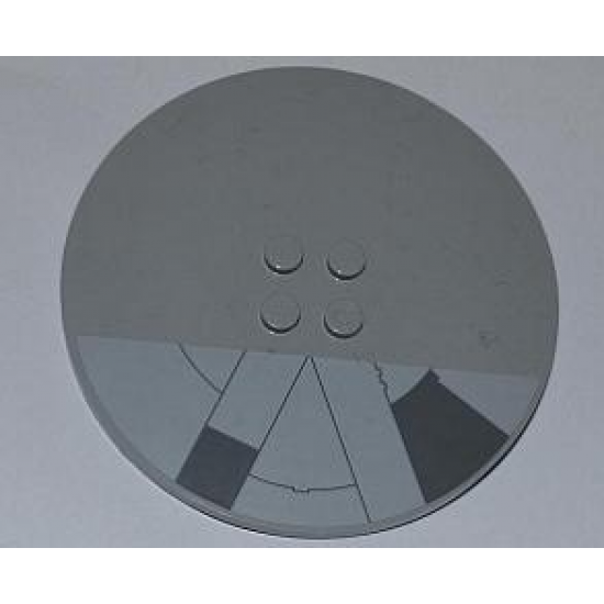 Tile, Round 8 x 8 with SW Millennium Falcon Pattern (Sticker) - Sets 7965 / 75105
