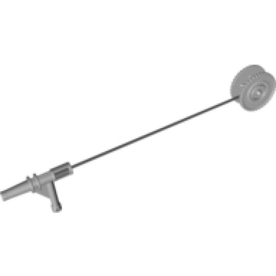 Duplo Winch Drum Narrow Ridged with Black String and Light Bluish Gray Nozzle
