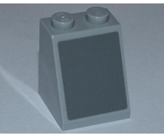 Slope 65 2 x 2 x 2 with Bottom Tube with Dark Bluish Gray Rectangle Pattern (Sticker) - Set 7965