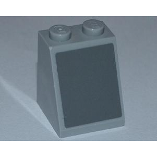 Slope 65 2 x 2 x 2 with Bottom Tube with Dark Bluish Gray Rectangle Pattern (Sticker) - Set 7965