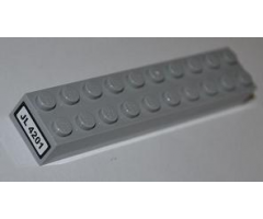 Brick 2 x 10 with 'JL 4201' Pattern on End (Sticker) - Set 4201