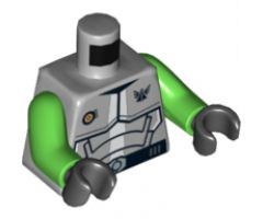 Torso Galaxy Squad Armor with Number 30 on Back Pattern / Bright Green Arms / Black Hands