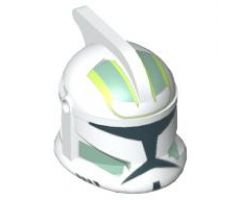 Minifigure, Headgear Helmet SW Clone Trooper with Holes, Sand Green Markings Pattern