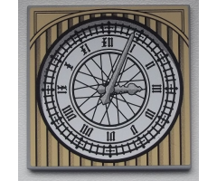 Tile 6 x 6 with Clock Pattern (Sticker) - Set 8639