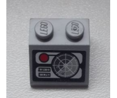 Slope 45 2 x 2 with Radar Screen and Red Button Pattern (Sticker) - Set 8639