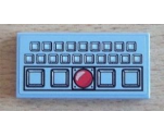 Tile 2 x 4 with Console Buttons and Red Light Pattern (Sticker) - Set 8424