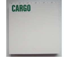 Panel 1 x 6 x 5 with Green 'CARGO' Pattern Upper Left (Sticker) - Set 60020