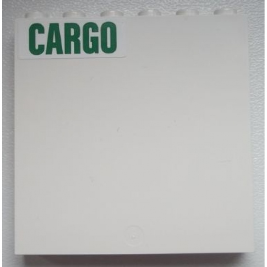 Panel 1 x 6 x 5 with Green 'CARGO' Pattern Upper Left (Sticker) - Set 60020