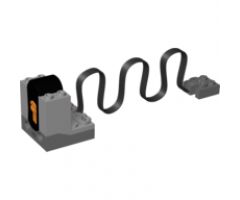 Electric Power Functions Receiver Unit with Dark Bluish Gray Bottom and Black V2 Print (Version 2)