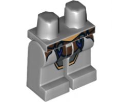 Hips and Legs with Gold and Dark Bluish Gray Armor Pattern