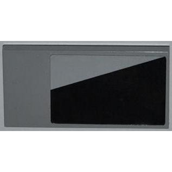 Tile 2 x 4 with Black Trapezoid Pattern Model Right (Sticker) - Set 7915