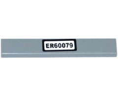 Tile 1 x 6 with 'ER60079' Pattern (Sticker) - Set 60079