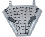 Flag 5 x 6 Hexagonal with Silver and Dark Bluish Gray Armor Plates and 'STARK INDUSTRIES' Pattern (Sticker) - Set 76031