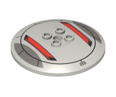 Dish 6 x 6 Inverted (Radar) - Solid Studs with SW Sith Infiltrator Pattern