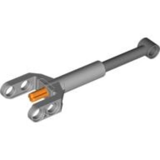 Technic Linear Actuator Mini with Dark Bluish Gray Head and Orange Axle