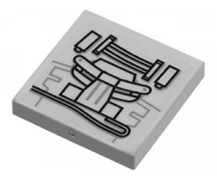 Tile 2 x 2 with Star Wars TIE Circuitry Pattern (Sticker) - Set 8017