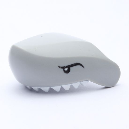 Animal, Body Part Shark Head with Teeth White and Black Eyes Pattern
