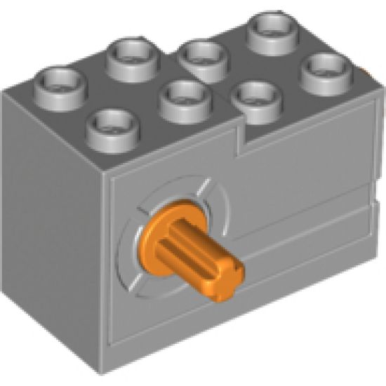 Motor, Non-Electric Windup 2 x 4 x 2 1/3 with Orange Release Button