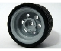 Wheel & Tire Assembly 30.4mm D. x 20mm with No Pin Holes and Reinforced Rim with Black Tire 37 x 22 ZR (56145 / 55978)