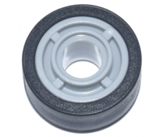Wheel & Tire Assembly 11mm D. x 8mm with Center Groove with Black Tire 14mm D. x 6mm Solid Smooth (42610 / 50945)