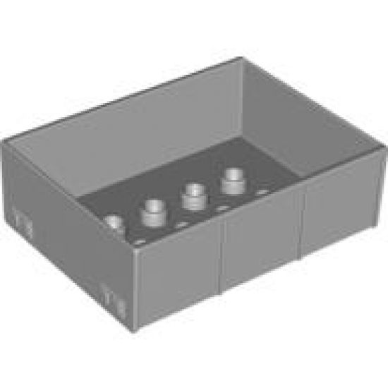 Duplo, Vehicle Trailer Bed with 2 x 4 Studs and 4 Sides