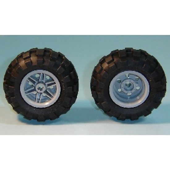 Wheel & Tire Assembly 30.4mm D. x 20mm with No Pin Holes and Reinforced Rim with Black Tire 56 x 26 Balloon (56145 / 55976)