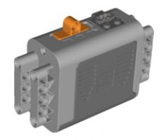 Electric, Battery Box 9V 4 x 11 x 7 PF with Orange Switch and Dark Bluish Gray Covers