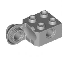 Technic, Brick Modified 2 x 2 with Pin Holes and Rotation Joint Ball Half (Vertical Side)