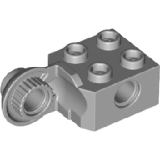 Technic, Brick Modified 2 x 2 with Pin Holes and Rotation Joint Ball Half (Vertical Side)
