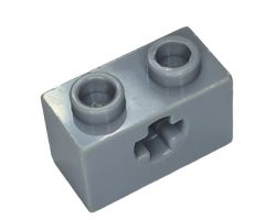Technic, Brick 1 x 2 with Axle Hole (x Shape)