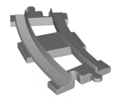 Duplo, Train Track Curved (short)
