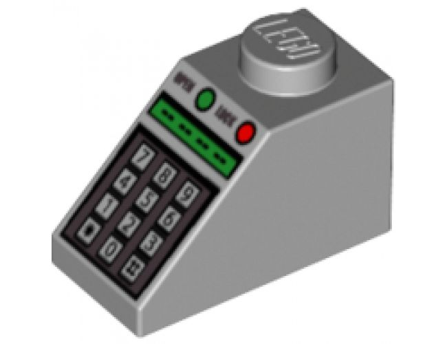 Slope 45 2 x 1 with Green and Red Buttons and Keypad Pattern
