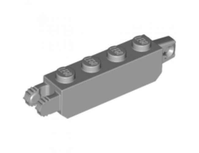 Hinge Brick 1 x 4 Locking, 9 Teeth with 1 Finger Vertical End and 2 Fingers Vertical End, 9 Teeth