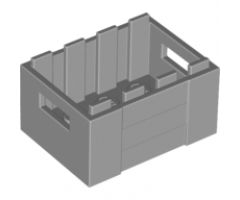 Container Crate 3 x 4 x 1 2/3 with Handholds